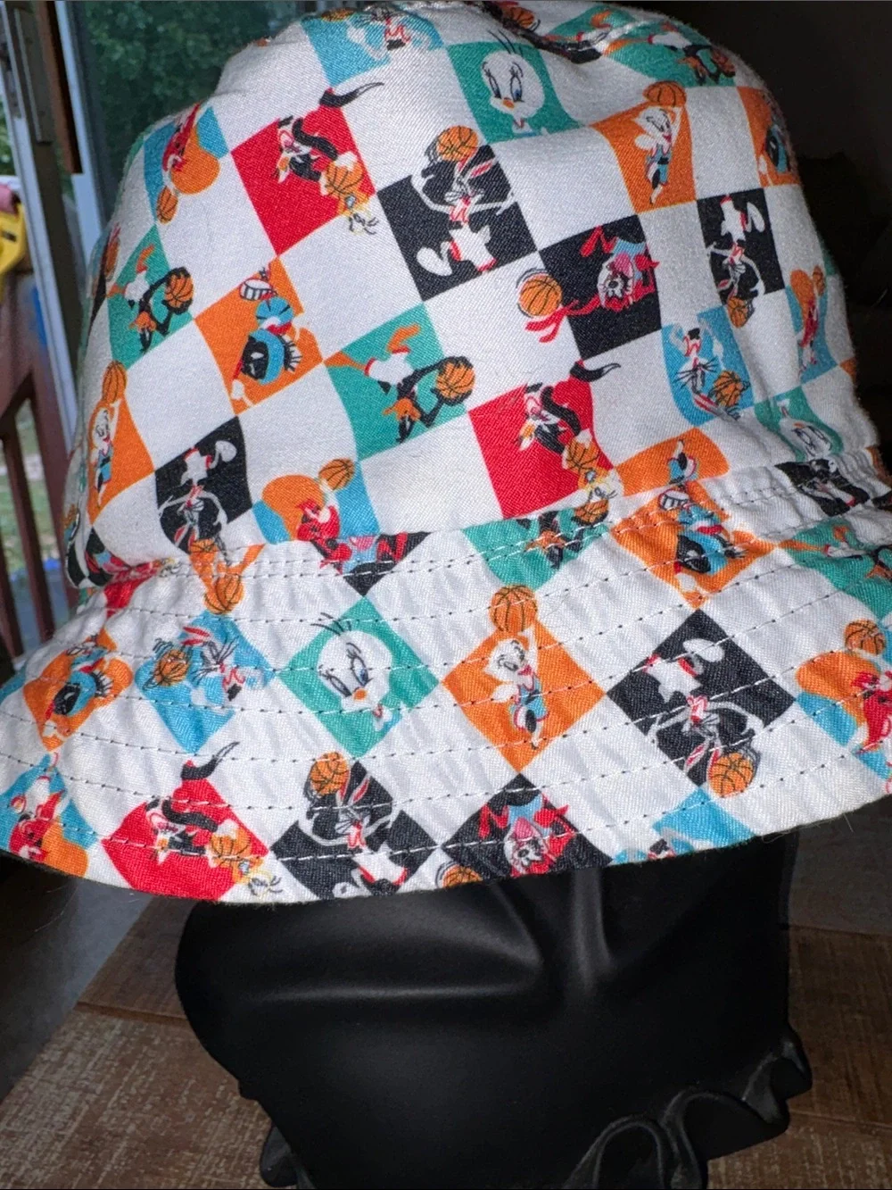 Kids Looney Tunes Space Jam Multi-Color Cartoon Print Bucket Hat